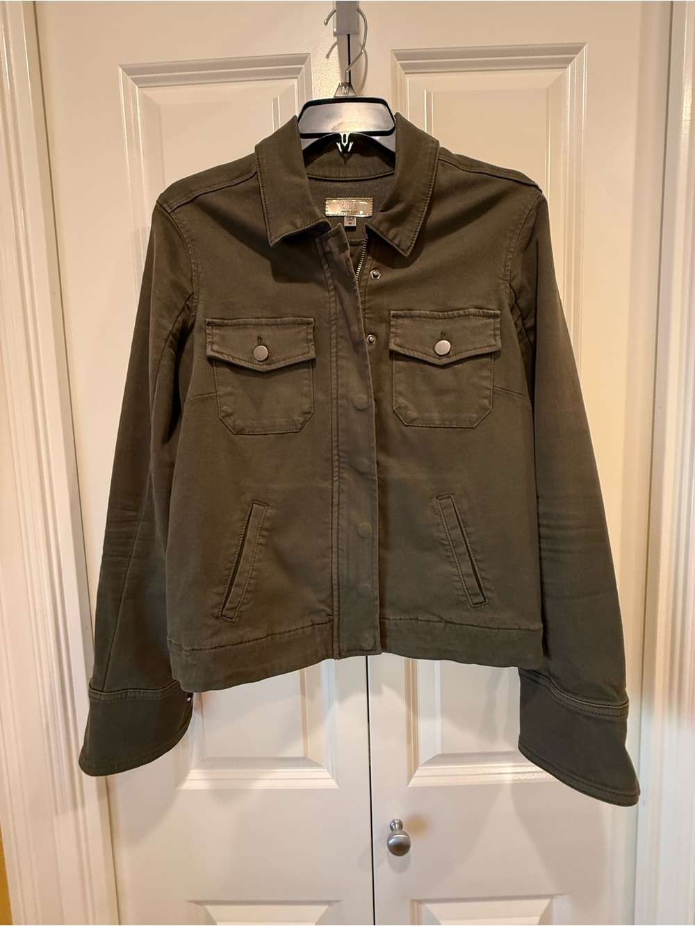 Kut from the Kloth Olive Utility Jacket with Flap Pockets